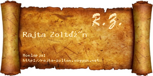 Rajta Zoltán névjegykártya